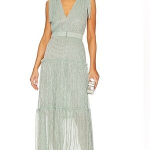 Sabina Musayev green Revolve dress and V-Neck for Weddings, or special event!